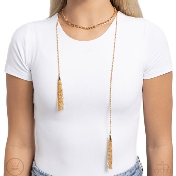 Tassel Theme - Gold Necklace - Picture 1 of 3